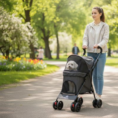 poussettes pour chiens pliables pour promenades