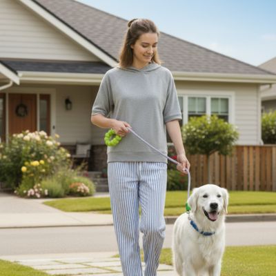 promenade chien avec laisse pour chien