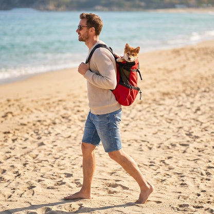 sac à dos chien bretelles réglables