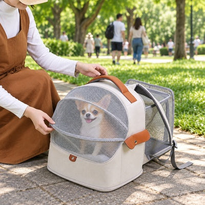 sac a dos transport chien balade parc