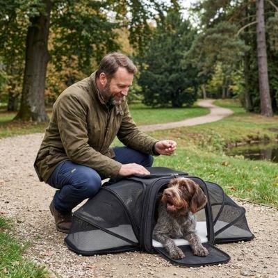 sac de transport chien extensible portable