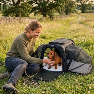 sac de transport chien maille aérée