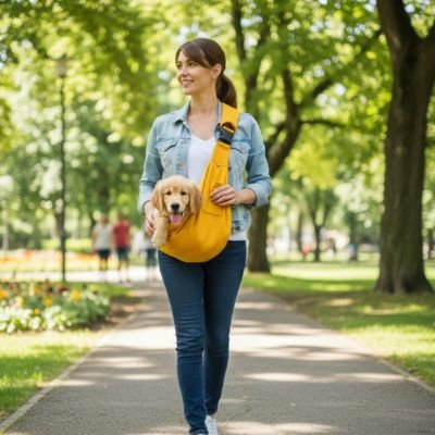 sac de transport chien tissu doux portable