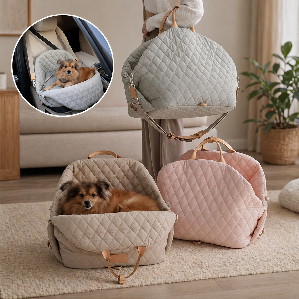 sac de transport de chien confortable maille respirante