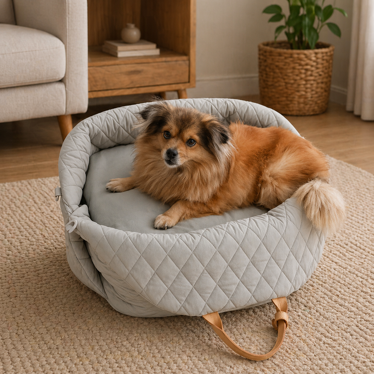 sac de transport de chien résistant fond renforce