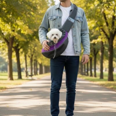 sac de transport petit chien bandoulière ajustable