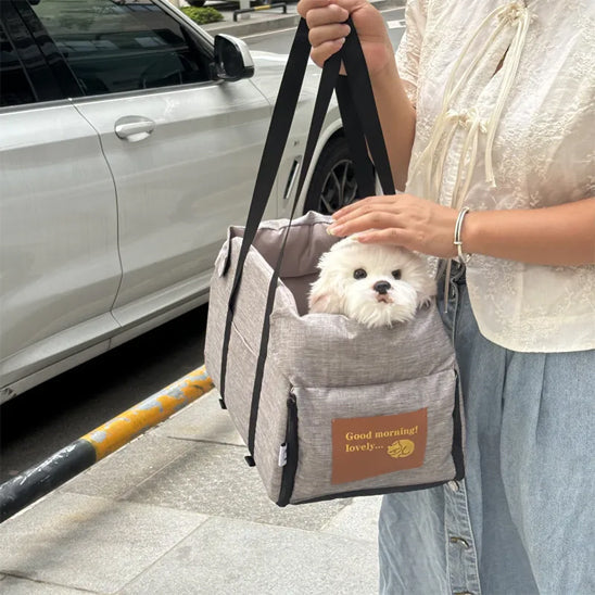sac de transport pour chien dessus ouvert
