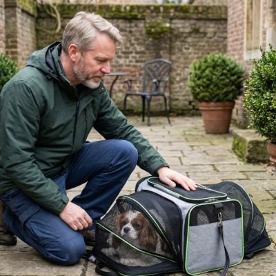 sac de transport pour chien maille respirante