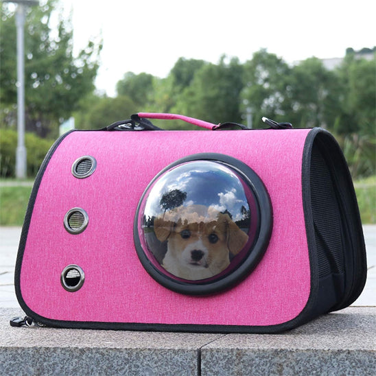 sac de transport pour chien rose