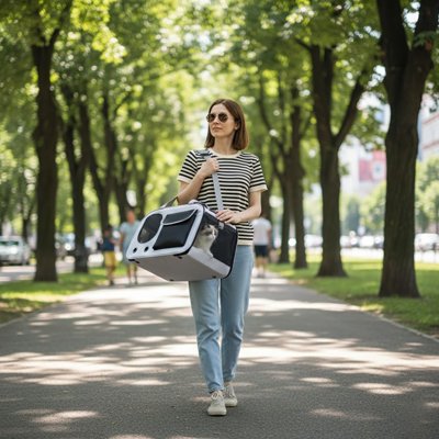 sac de transport pour petit chien bandoulière ajustable
