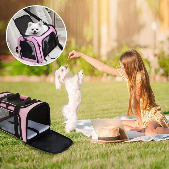 sac pour chien transport fermeture zip