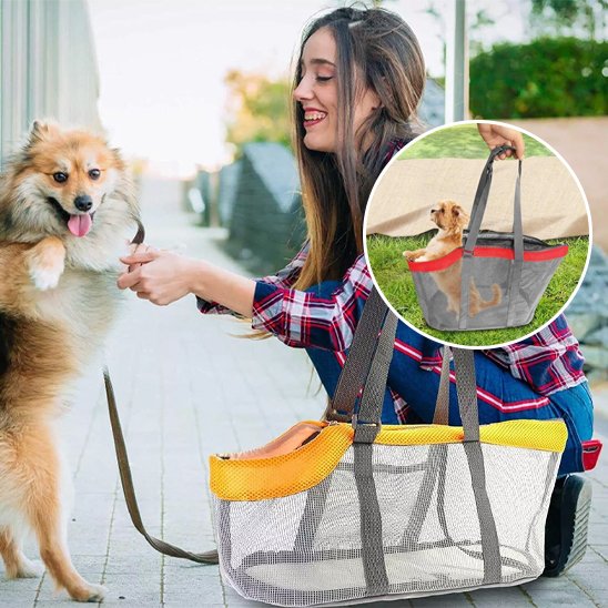 sac pour transporter un chien maille ventilée confort