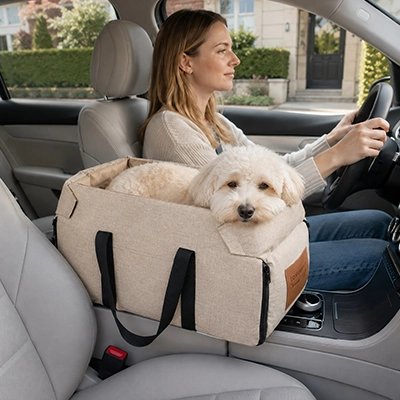 siège auto chien avec sangles réglables