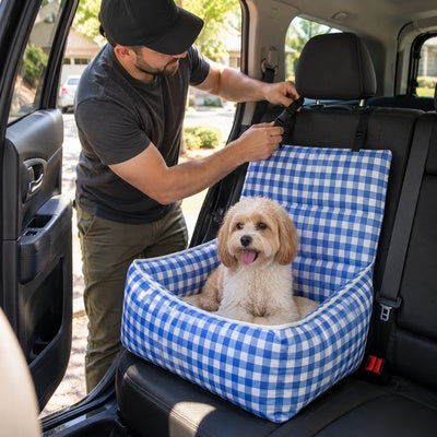siege de voiture pour chien jusqu'a 10 kg fixation pratique