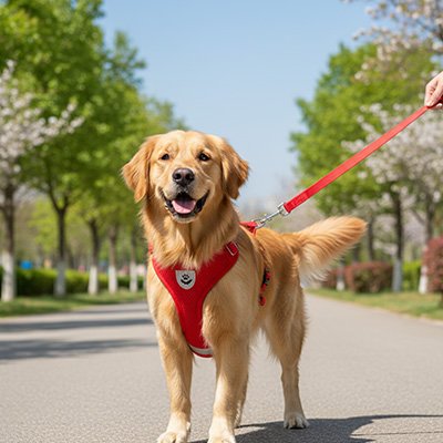 sortie chien avec harnais chien