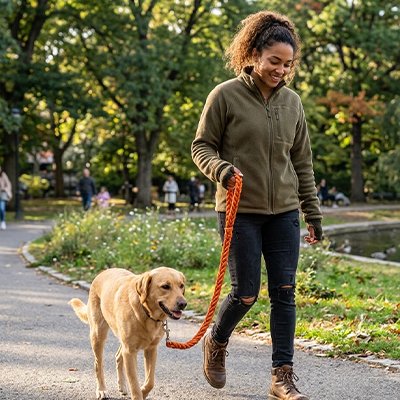 une laisse pour chien ergonomique résistante